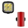 Knog Blinder 900 + Mid Cobber Cykellampset, Black / red, 900 / 170 Lumens