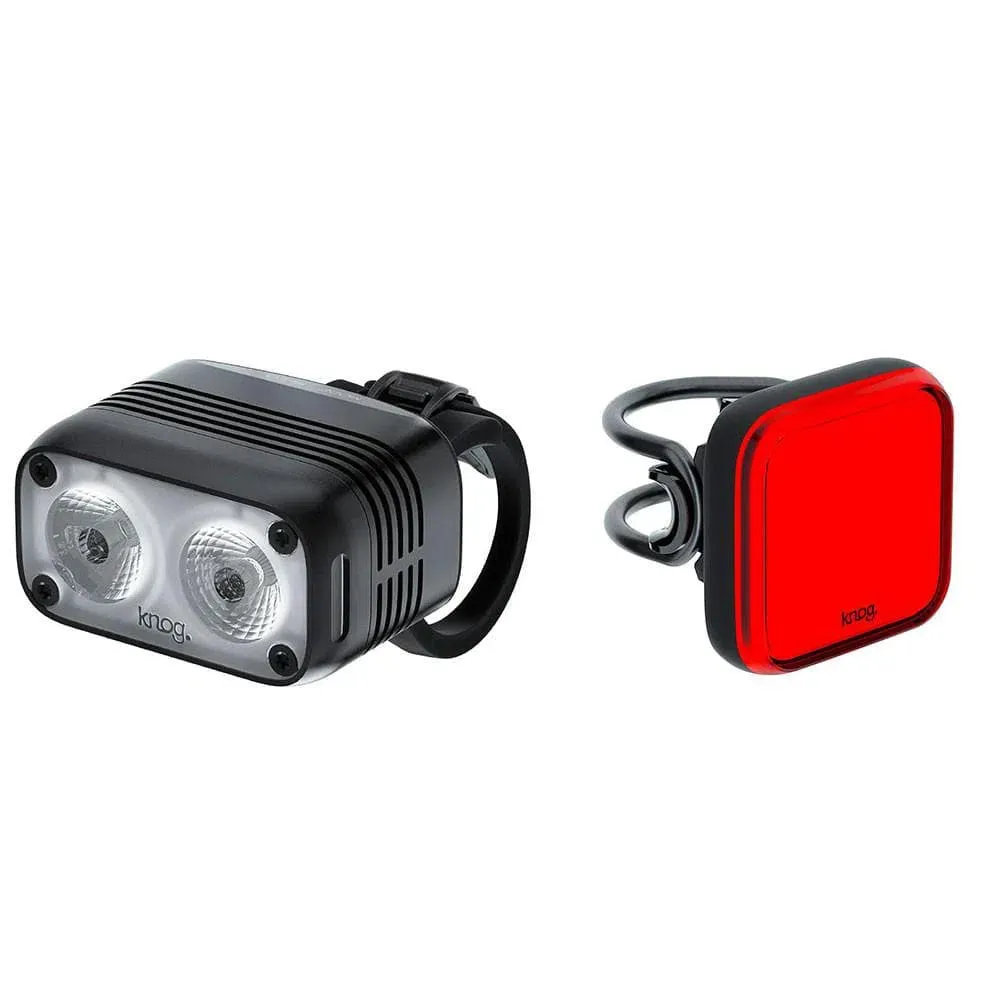 Knog BLINDER ROAD 600 + MINI SQUARE REAR LIGHTS SET, Black