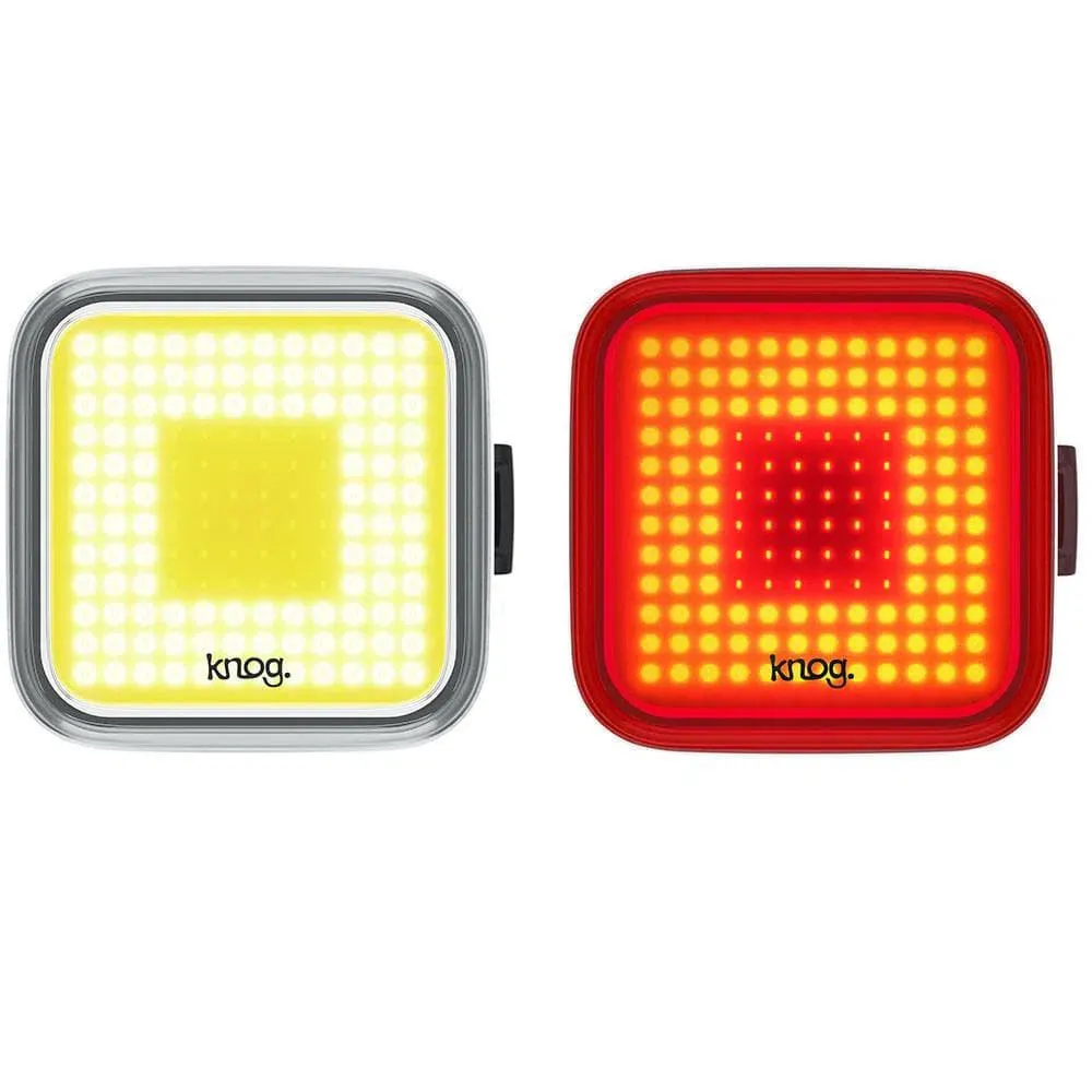 Knog BLINDER SQUARE TWINPACK, Black / red / yellow, 200 / 100 Lumens Knog BLINDER SQUARE TWINPACK, Black / red / yellow, 200 / 100 Lumens
