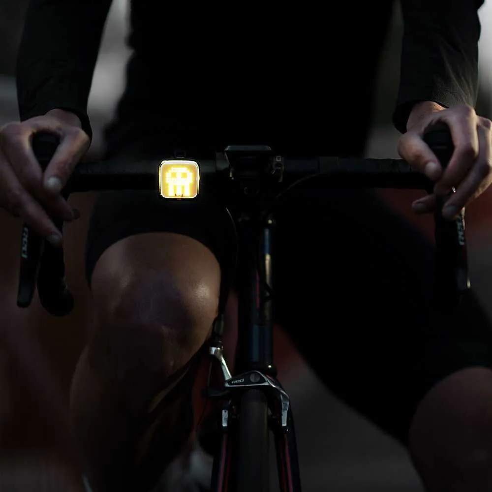 Knog BLINDER SQUARE TWINPACK, Black / red / yellow, 200 / 100lm
