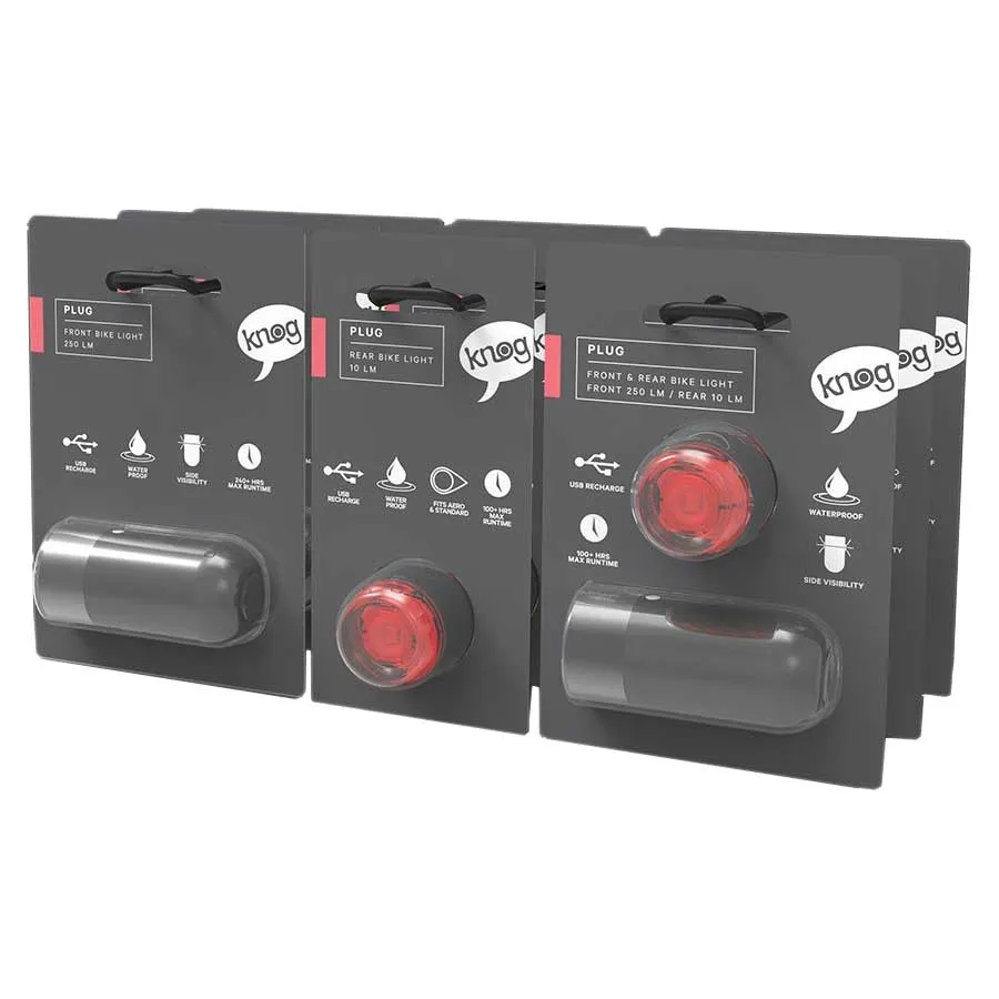 Knog Plug Starter Wall Bakljus 16 Enheter, Red, One Size