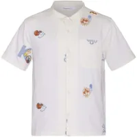 Knowledge Cotton Apparel Men's Box Fit Short Sleeve Shirt With Embroidery Knowledge Cotton Apparel Men's Box Fit Short Sleeve Shirt With Embroidery