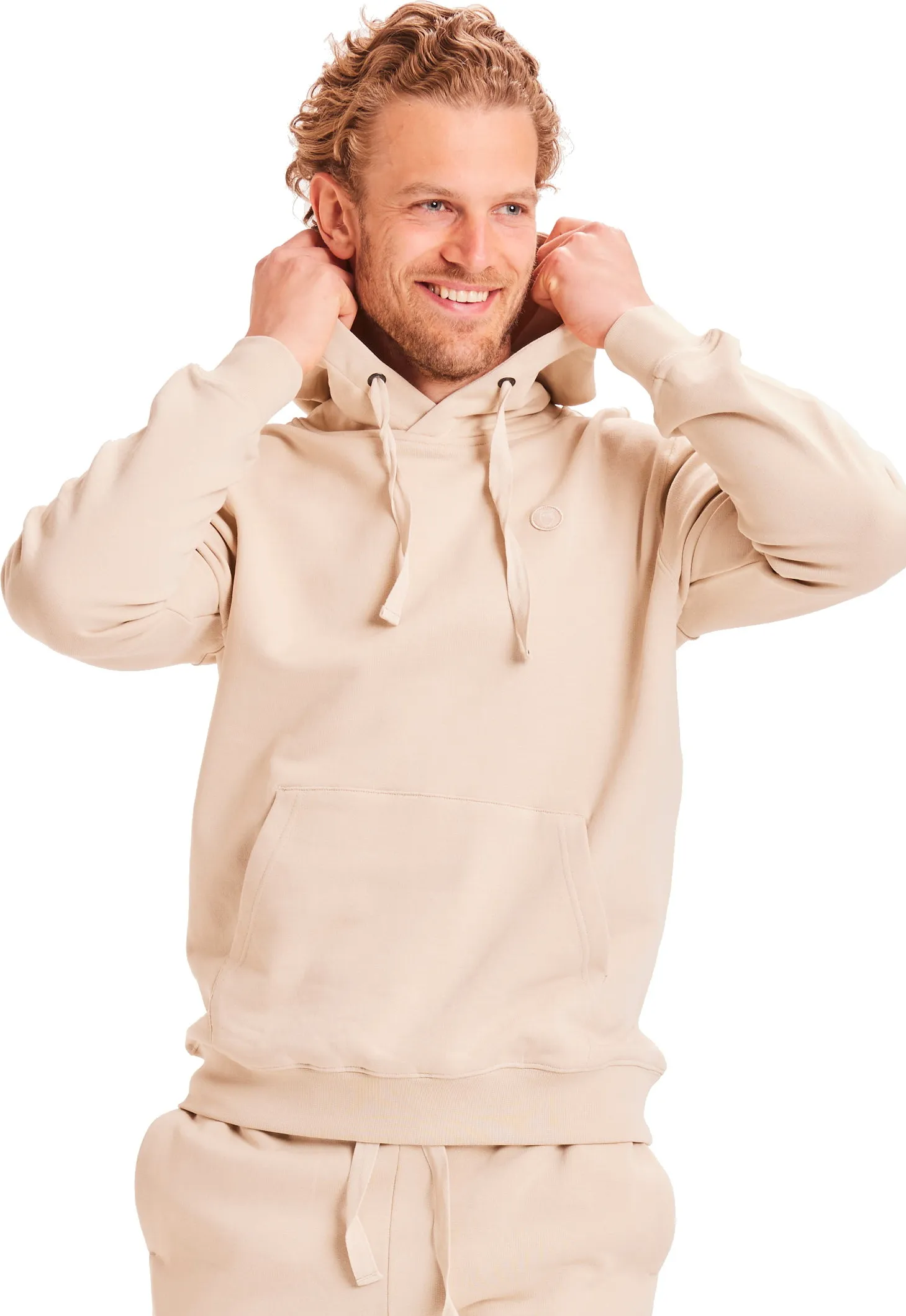 Knowledge Cotton Apparel Men's Elm Hood Basic Badge Sweat, Light feather gray Knowledge Cotton Apparel Men's Elm Hood Basic Badge Sweat, Light feather gray