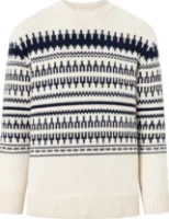 Knowledge Cotton Apparel Men's Knitted Pattern Crew Neck Knowledge Cotton Apparel Men's Knitted Pattern Crew Neck