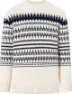 Knowledge Cotton Apparel Men's Knitted Pattern Crew Neck, Beige Stripe