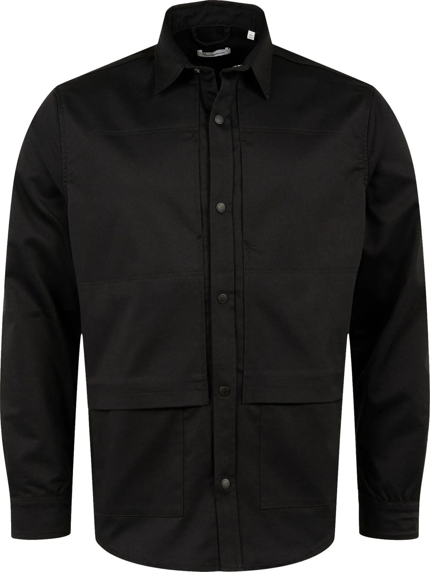 Knowledge Cotton Apparel Men's Larch Utility Shirt, Black Jet