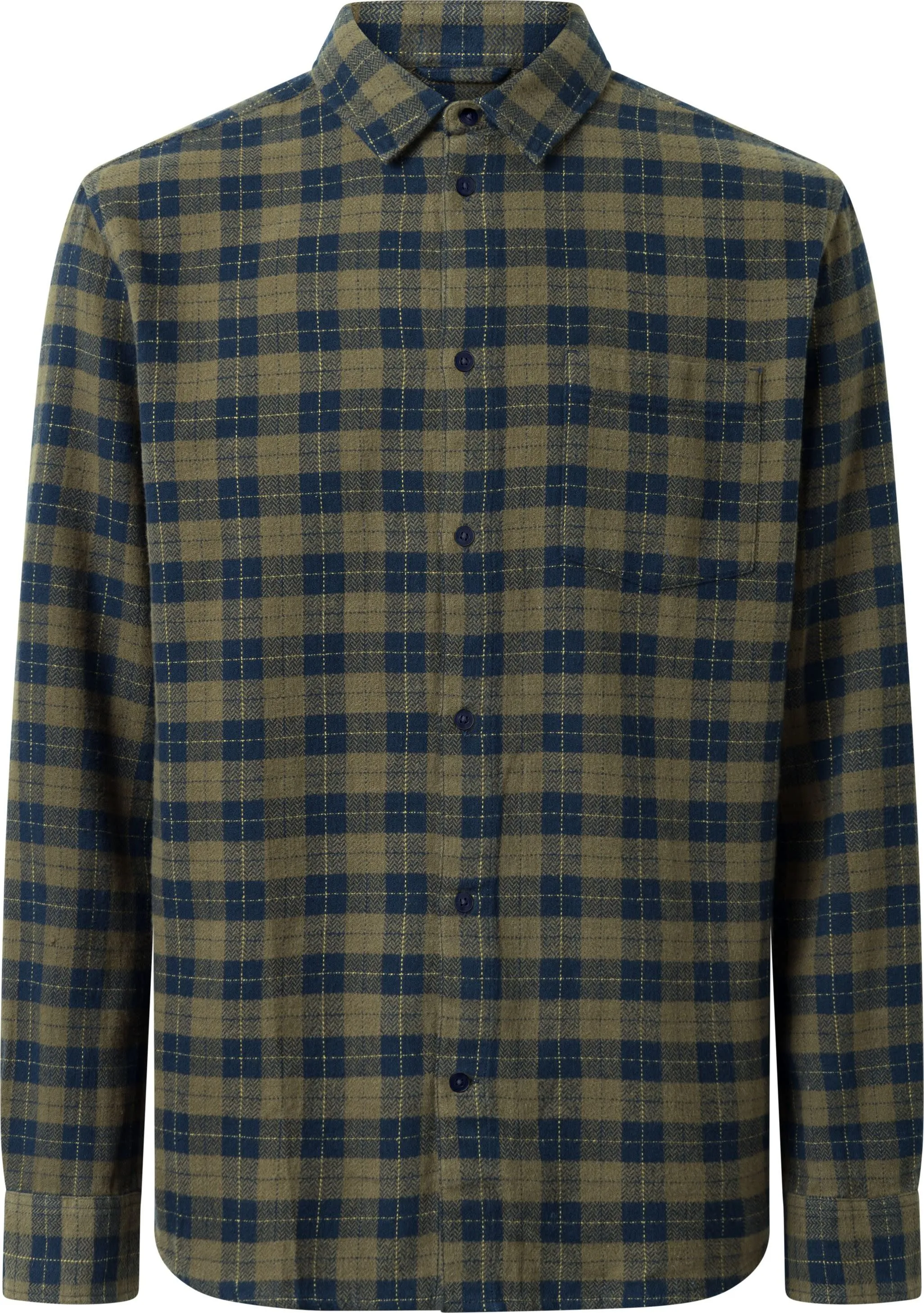 Knowledge Cotton Apparel Men's Loose Fit Checkered Shirt