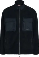 Knowledge Cotton Apparel Men's Oversized Raglan Teddy Polyester Zip Sweat
