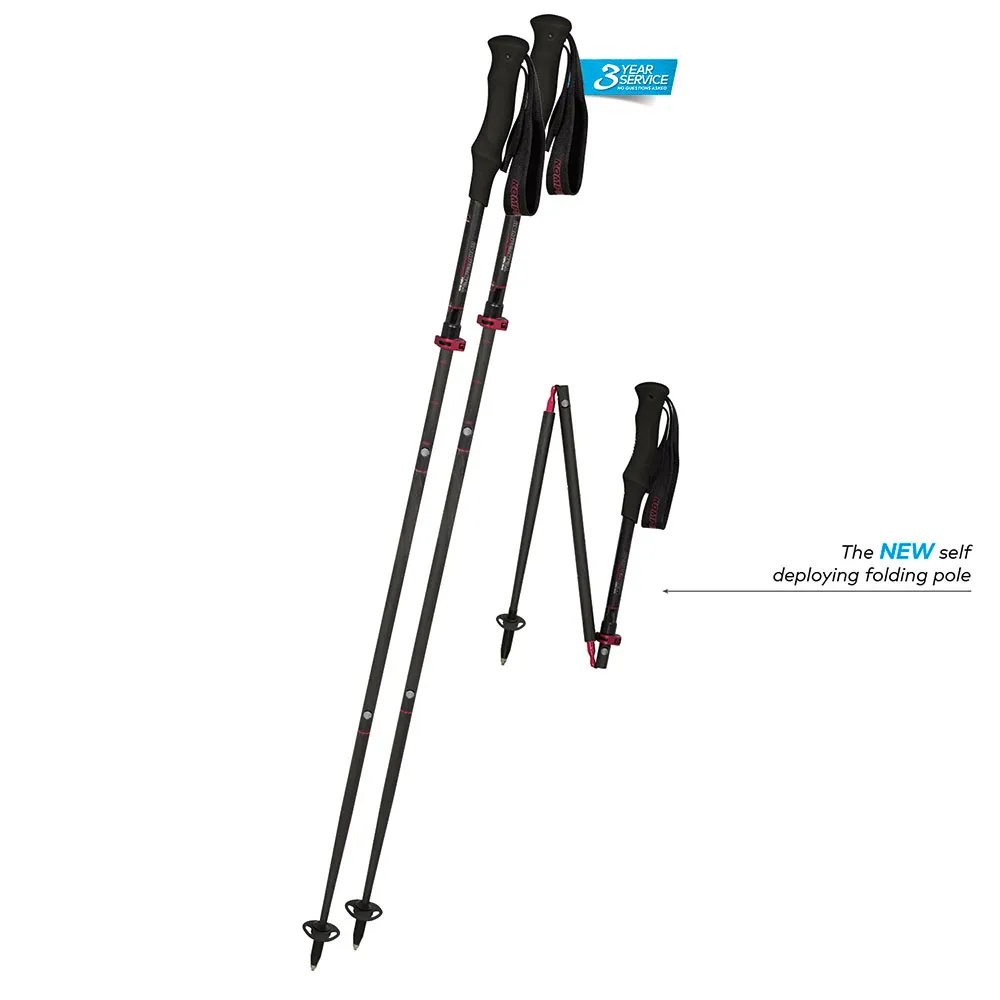 Komperdell Carbon Fxp.4 Summit Vario Compact Stavar, 105-125cm