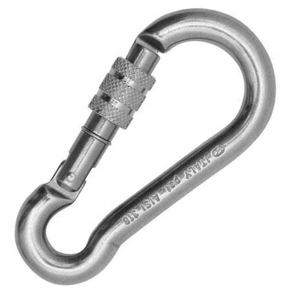 Kong Aisi 316 100 Mm Kn12 Karabinkrok, Silver, One Size