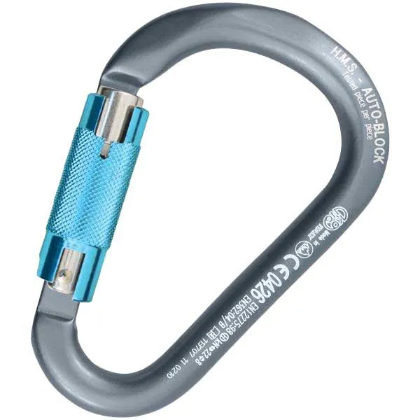 Kong Anodiserad Hms-karbinhake I Aluminium Med Automatisk Låsning, Grey / cyan, One Size