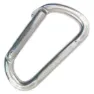 Kong D Shape Straight Karabinkrok, Silver, 100mm