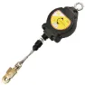 Kong Fallskydd Med Automatisk Upprullning Automatisk Upprullningsbar Livlina, Black, 15m