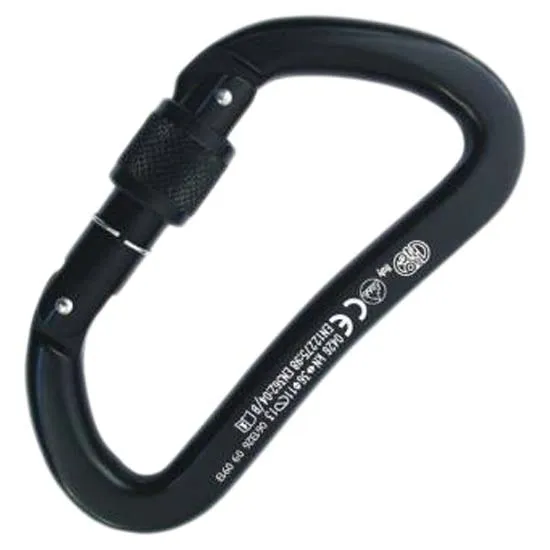 Kong Heavy Duty Alu Karabinkrok, Black, One Size
