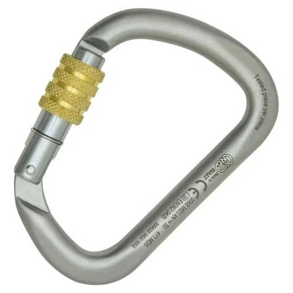 Kong X-large C Steel Threaded Karabinkrok, Metal / lunar white, One Size