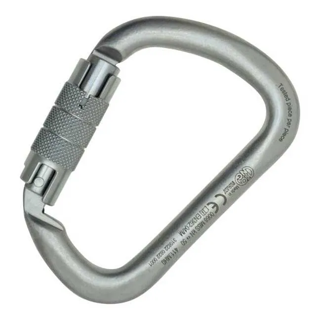 Kong X-large C Steel Twist Lock Karabinkrok, Metal / lunar white, One Size