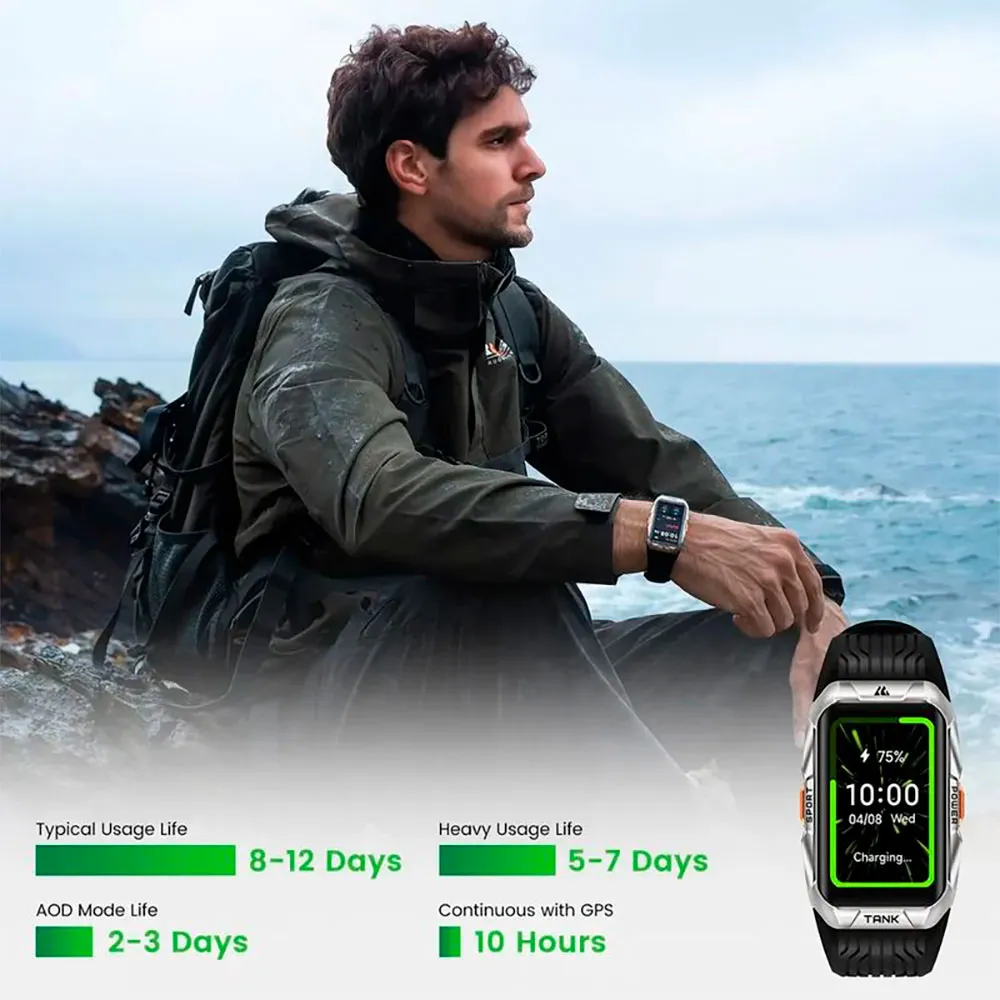 Kospet Tank X2 Ultra Gps Smartklocka, Silver