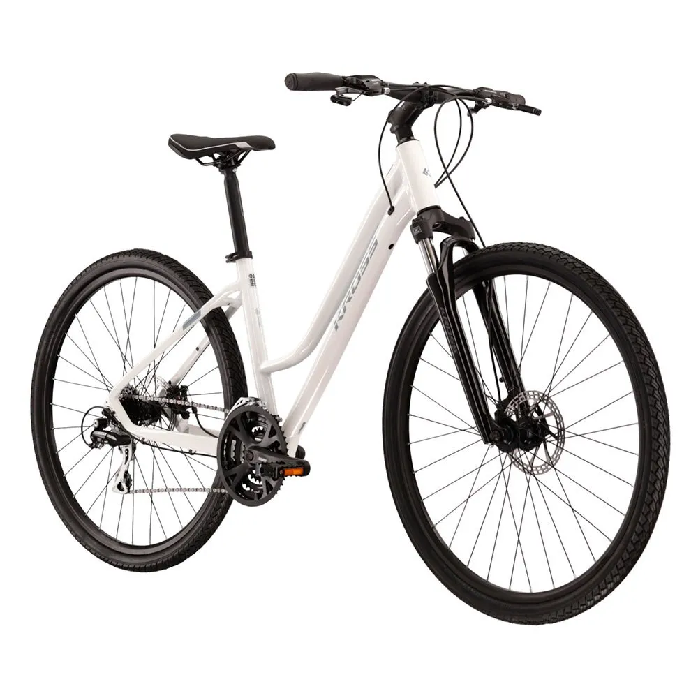 Kross Evado 3.0 Cykel, White / coral, M