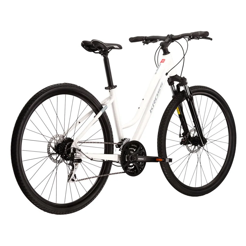 Kross Evado 3.0 Cykel, White / coral, M