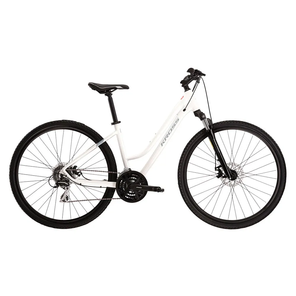 Kross Evado 3.0 Cykel, White / coral, M