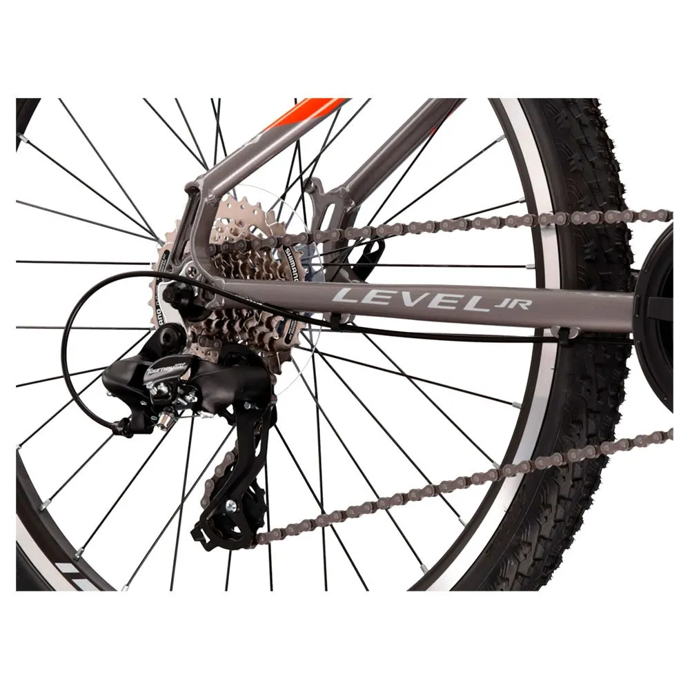 Kross Level 2.0 24´´ Tourney Mtb Cykel, Graphite / orange, One Size Kross Level 2.0 24´´ Tourney Mtb Cykel, Graphite / orange, One Size