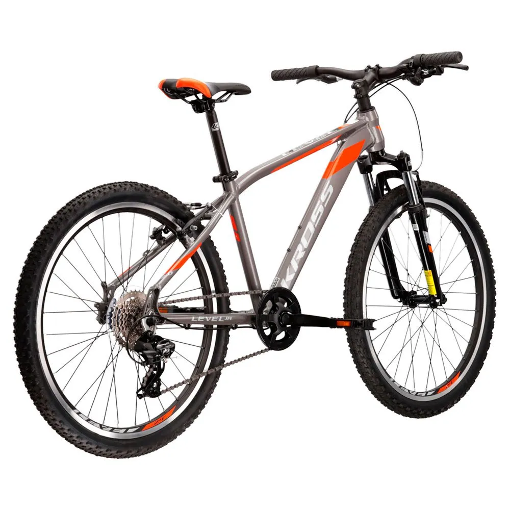 Kross Level 2.0 24´´ Tourney Mtb Cykel, Graphite / orange, One Size Kross Level 2.0 24´´ Tourney Mtb Cykel, Graphite / orange, One Size