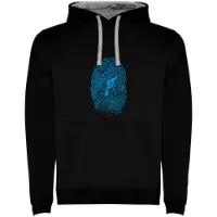 Kruskis Biker Fingerprint Two-colour Tröja Med Huva Kruskis Biker Fingerprint Two-colour Tröja Med Huva