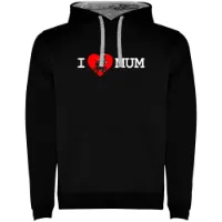 Kruskis I Love Mum Two-colour Tröja Med Huva Kruskis I Love Mum Two-colour Tröja Med Huva