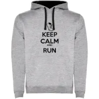 Kruskis Keep Calm And Run Two-colour Tröja Med Huva male