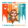 Kruskis Keep Calm Sloth T-shirt Med Korta ärmar