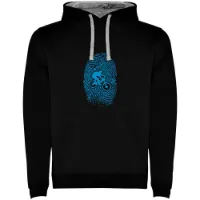 Kruskis Mtb Fingerprint Two-colour Tröja Med Huva
