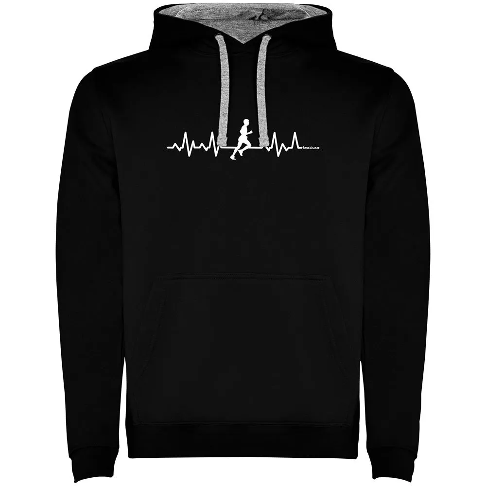 Kruskis Runner Heartbeat Two-colour Tröja Med Huva male