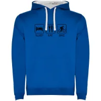 Kruskis Sleep Eat And Bike Two-colour Tröja Med Huva