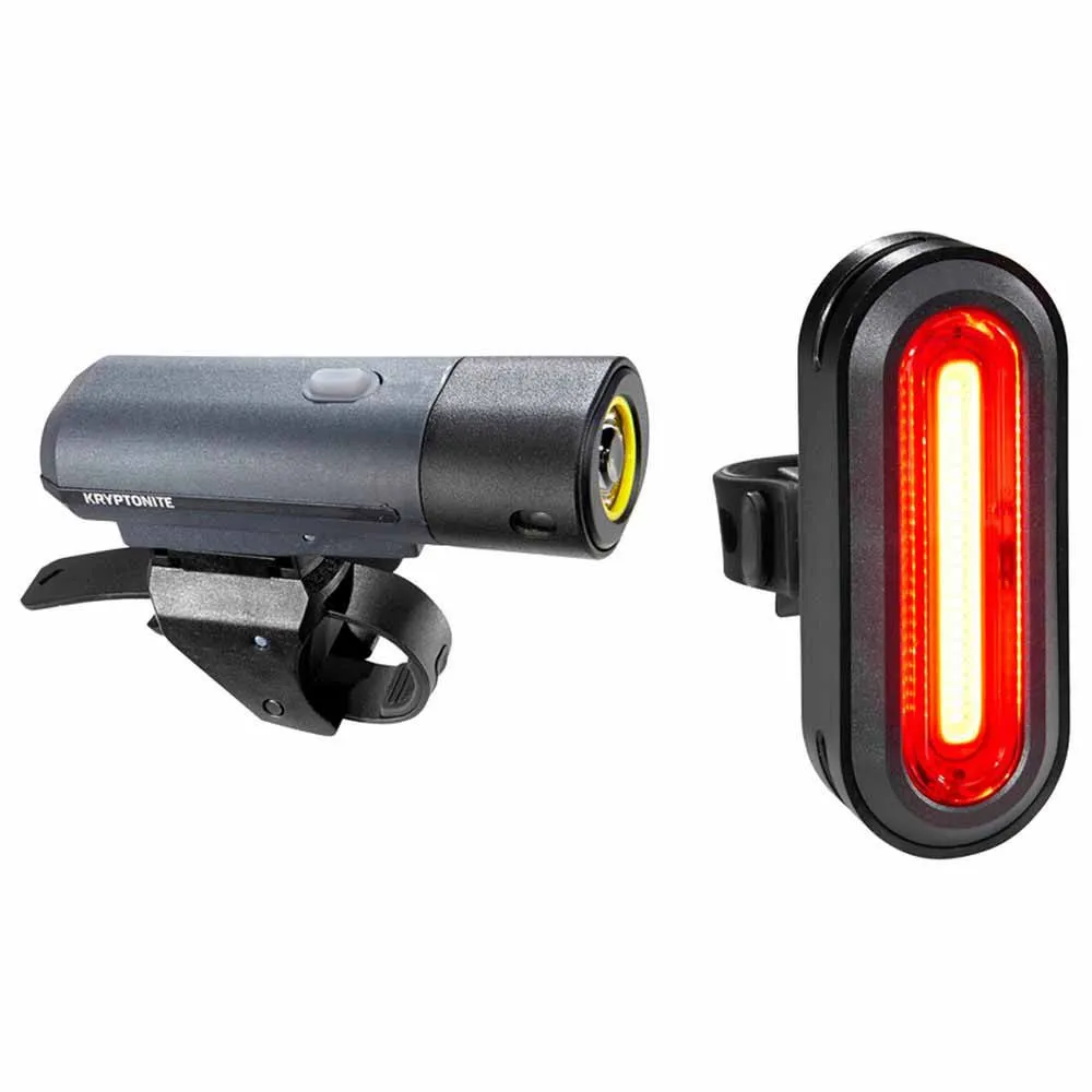 Kryptonite Alley F-800+avenue R-75 Cob Cykellampset, Black, 800/75 Lumens