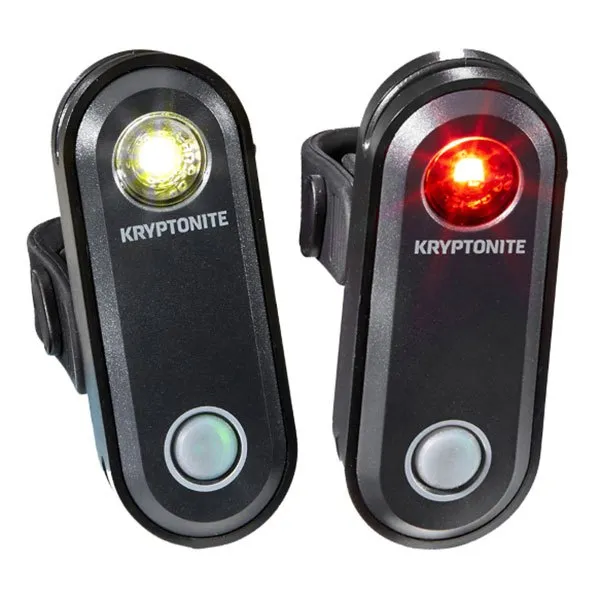 Kryptonite Avenue F-65+avenue R-30 Cykellampset, Black, 65/30 Lumens