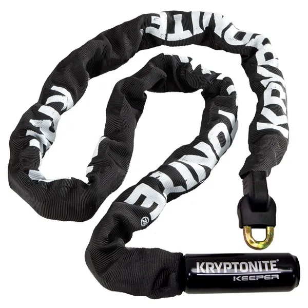 Kryptonite Kedja 7 x 1200 mm integrerat, Svart
