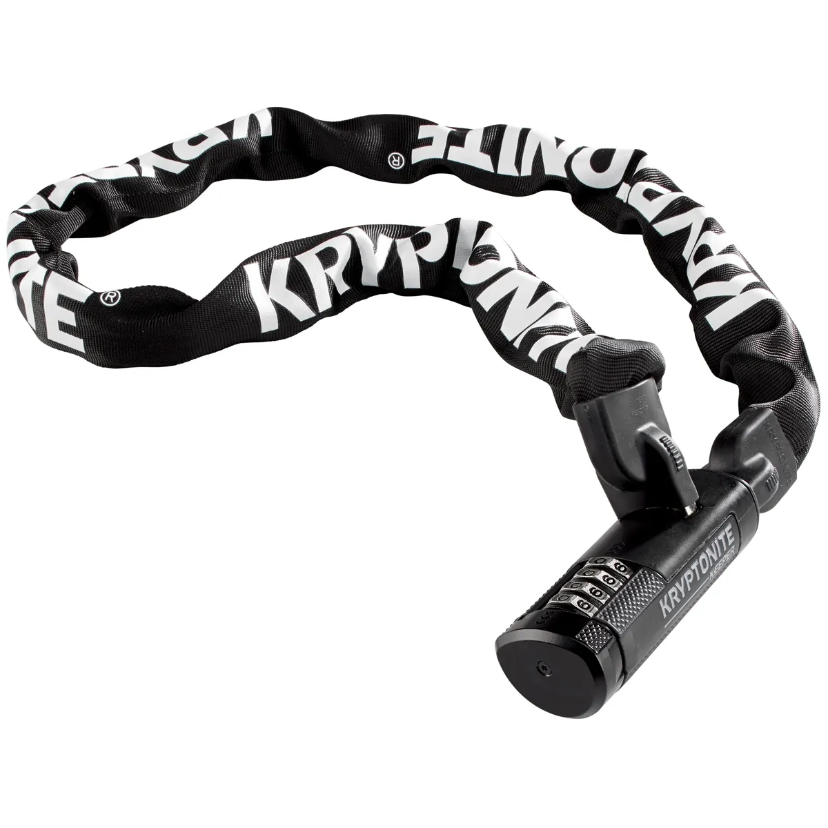 Kryptonite Keeper 712 kättinglås, Black, 7 x 1200mm
