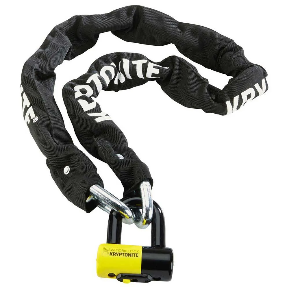 Kryptonite New York Legend 1515+new York Disc Kedjelås, Black / yellow, 15 x 1500mm