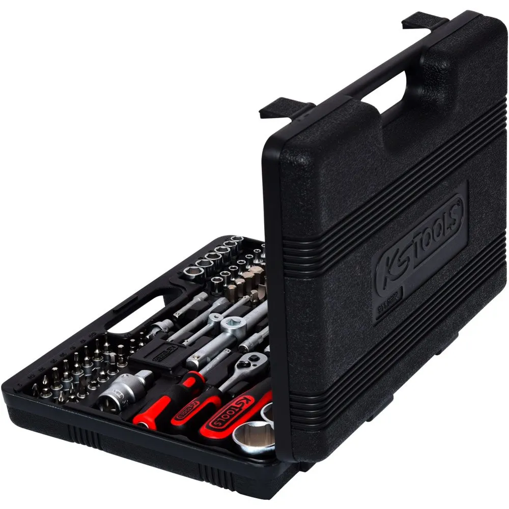 KS Tools 1/4+1/2 Hylsnyckelsats 82 Bitar, Silver, One Size