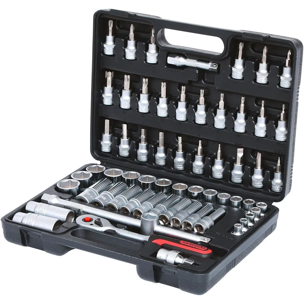 KS Tools 3/8 Hylsnyckelsats 61 Bitar, Silver / black, One Size