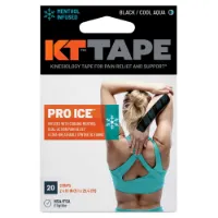 KT Tape Pro Ice 5.1x25.4cm 20 Units Förskuren Kinesiologitejp KT Tape Pro Ice 5.1x25.4cm 20 Units Förskuren Kinesiologitejp