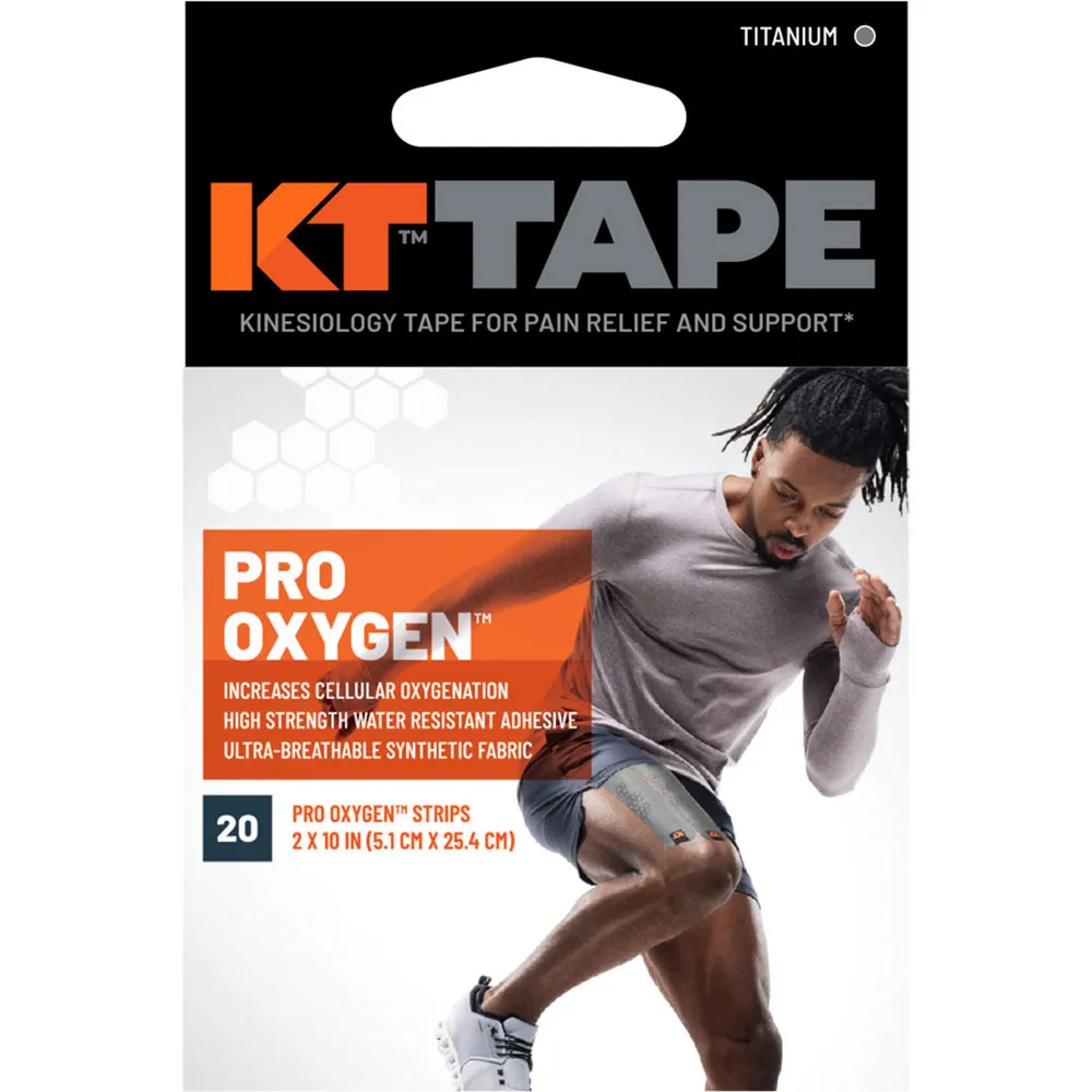 KT Tape Pro Oxygen Kinesiotejp, Titanium, One Size KT Tape Pro Oxygen Kinesiotejp, Titanium, One Size