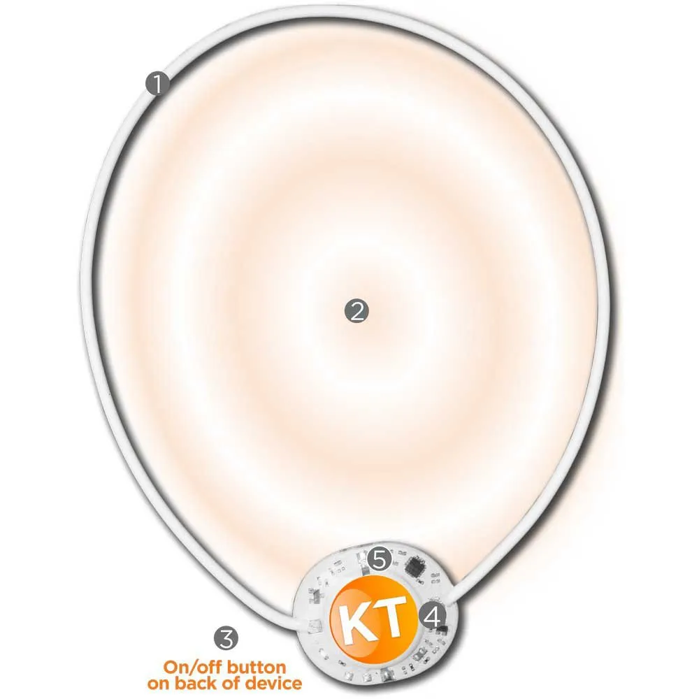 KT Tape Recovery+ Wave Elektriska Kuddar, White, One Size