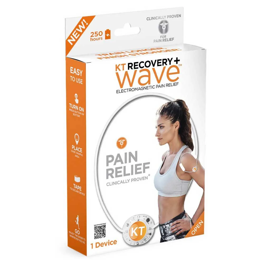 KT Tape Recovery+ Wave Elektriska Kuddar, White, One Size