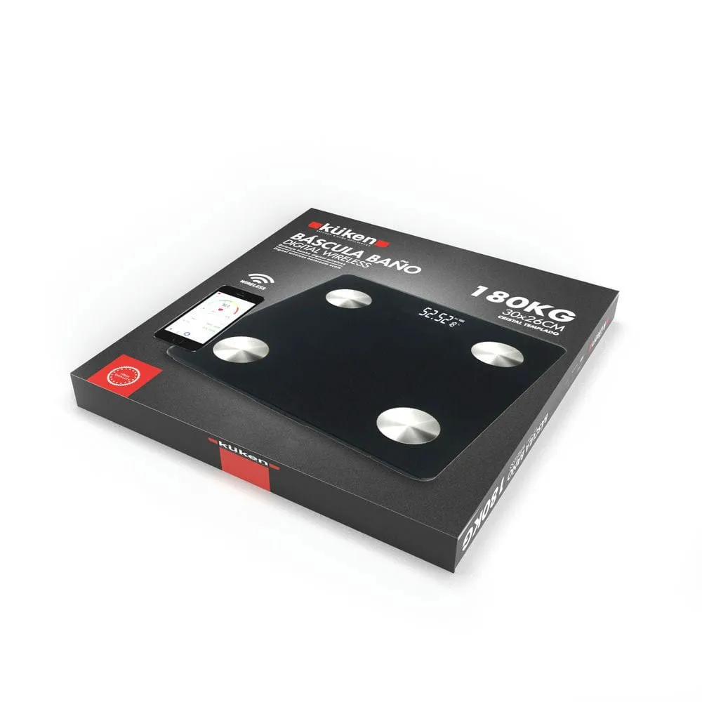 Kuken Bluetooth 200kg Våg, Black, One Size