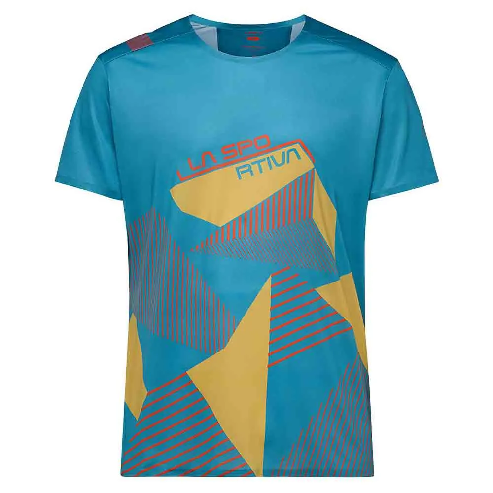 La Sportiva Comp T-shirt Med Korta ärmar, Tropic blue / bamboo La Sportiva Comp T-shirt Med Korta ärmar, Tropic blue / bamboo