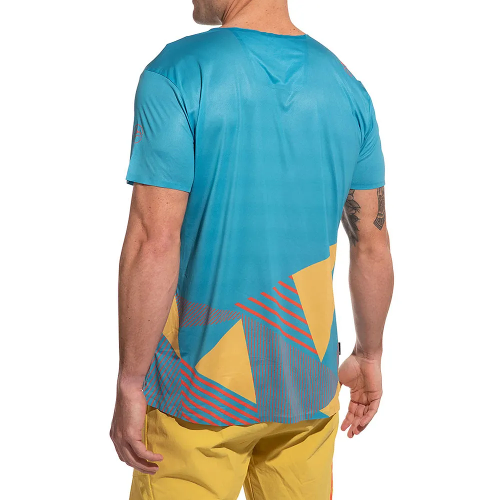 La Sportiva Comp T-shirt Med Korta ärmar, Tropic blue / bamboo La Sportiva Comp T-shirt Med Korta ärmar, Tropic blue / bamboo