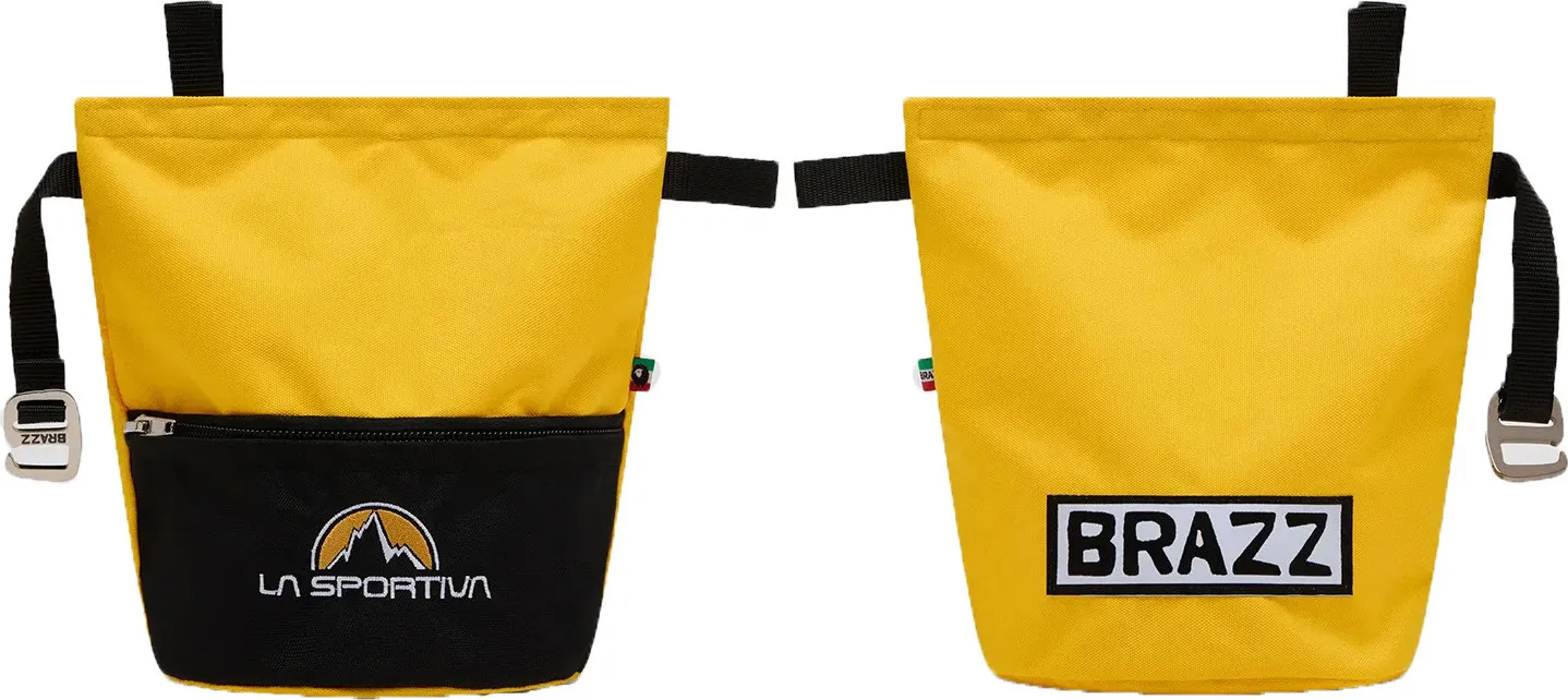 La Sportiva Leftover Chalk Bag, Black/Yellow, One Size La Sportiva Leftover Chalk Bag, Black/Yellow, One Size