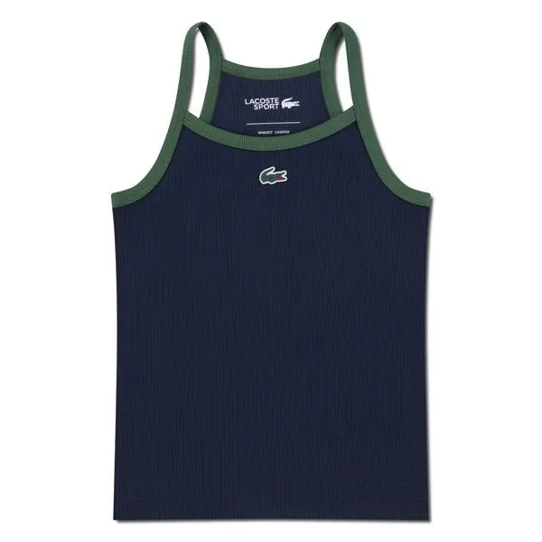 Lacoste Logo Rib ärmlös T-shirt