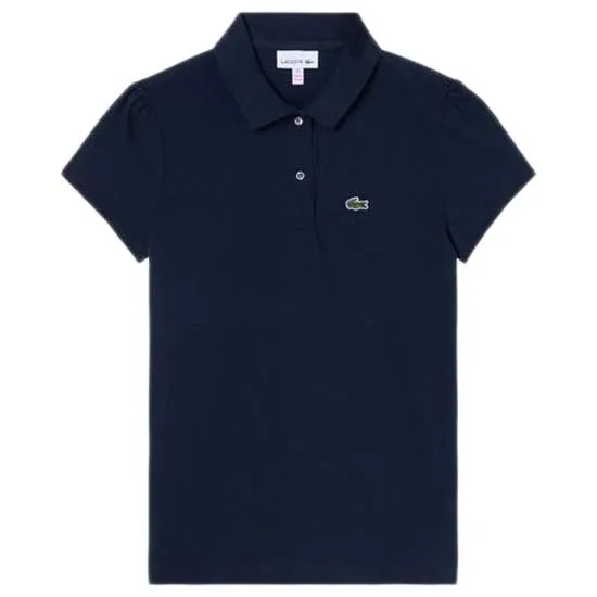 Lacoste Petite Kortärmad Polotröja, Marine, 1Y
